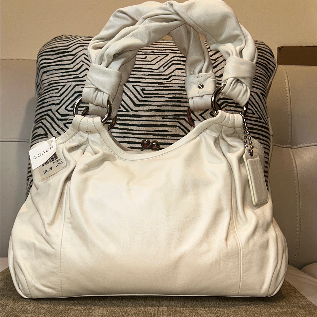 Coach White Leather Bag Nwt